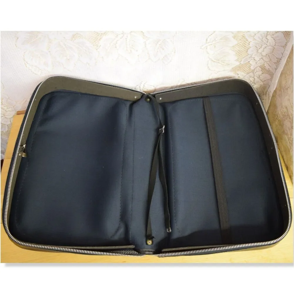 1960s Mid Century Vintage Suitcase Black Naugahyde Serval Zipper USA Garment Bag